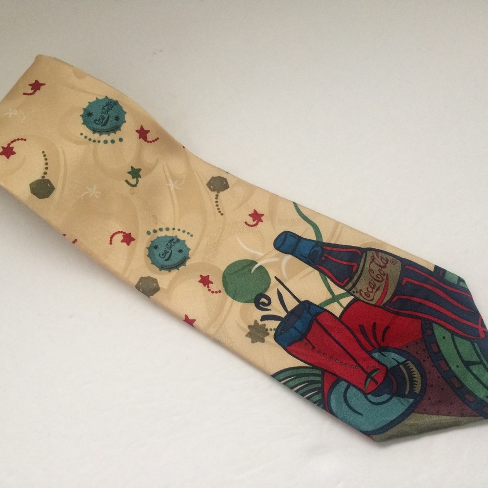 Coca Cola Theme Mens Necktie USA